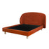 Blaine Corduroy Fabric Modern Wide Headboard Bed Frame